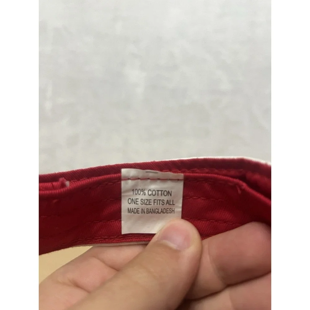 Easton Red White Adjustable Visor One Size Cotton Sports Baseball Hat